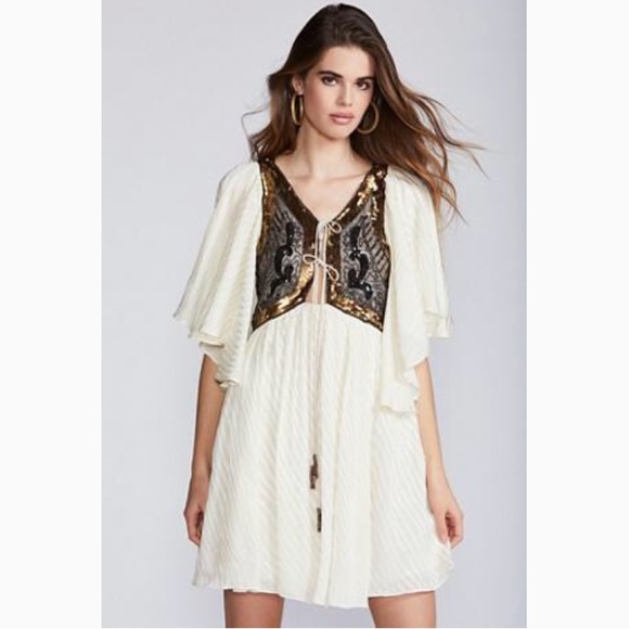 Free People | Boho Embellished Sequin Dress - Picture 2 of 8